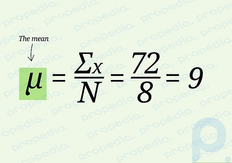 Step 3 Divide to find the mean.