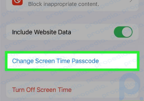 Step 4 Tap Change Screen Time Passcode.