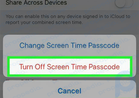Step 4 Tap Change Screen Time Passcode again.
