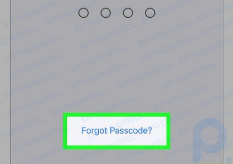 Step 5 Tap Forgot Passcode?.
