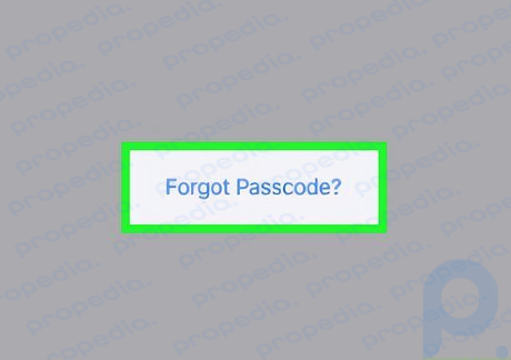 Step 6 Select Forgot Passcode? and log in with your Apple ID.
