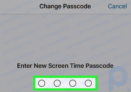 Step 7 Set a new Screen Time passcode.