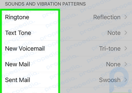 Paso 7 Personaliza otros sonidos y vibraciones.