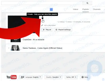Cómo cambiar una lista de reproducción pública a una lista de reproducción privada en YouTube