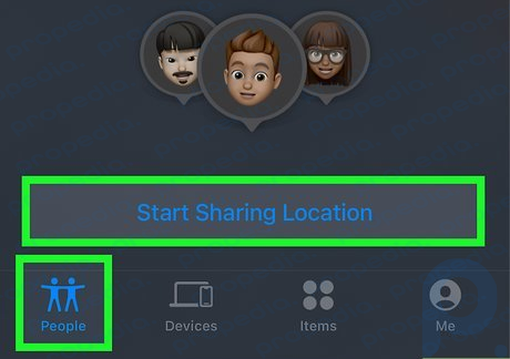 Step 2 Share your own location
