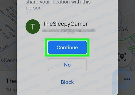 Step 5 Accept the follow request on your own phone.