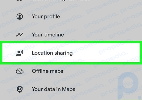 Step 6 Go to the “Location Sharing” page of Google Maps when you want to track him.