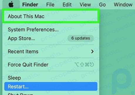 Étape 2 Vérifiez votre utilisation du stockage sur un Mac.