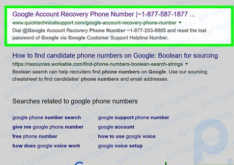 2. Adım Google tarafından açıkça belirtilmeyen bir numarayı asla aramayın.