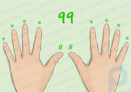 Paso 3 Utilice símbolos para reforzar la posición de sus dedos mientras aprende chisenbop.