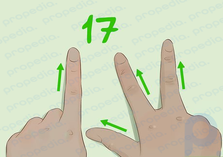 Step 4 Keep counting from 16 through 19.