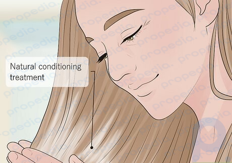 Step 5 Use a natural conditioning treatment after coloring gray hair.