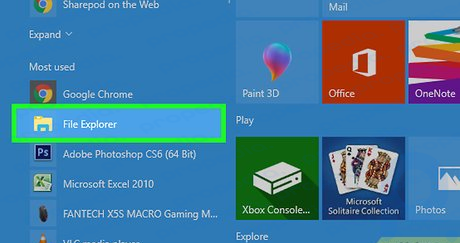 Step 8 Open File Explorer icon.