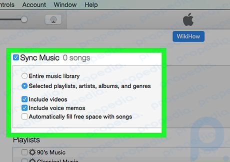 Step 3 Choose whether to sync your entire library or select songs.