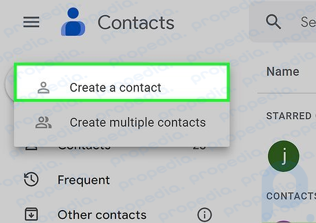 Paso 3: Haga clic o toque Crear un contacto (solo computadora y iPhone/iPad).