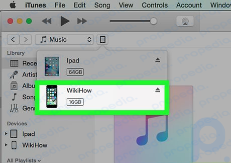 Шаг 3 Подождите, пока iTunes распознает iPod.