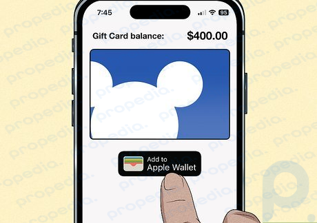 Paso 4: Toque el botón para agregar la tarjeta de regalo a su Apple Wallet.