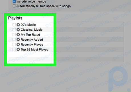 Step 7 Deselect your sync options to remove songs.