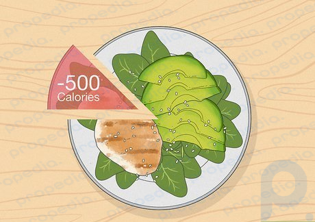 Paso 1 Reduzca alrededor de 500 calorías de su ingesta habitual cada día.
