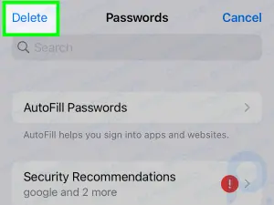 Kayıtlı Şifreleri iPhone veya iPad'deki iCloud Anahtar Zincirinden Silme