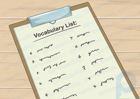 Etapa 3 Experimente uma lista de vocabulário.