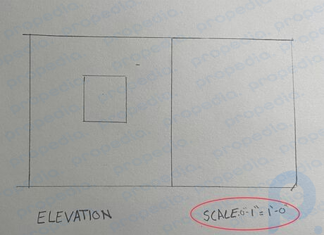 Step 2 Identify the scale of the elevation drawing.