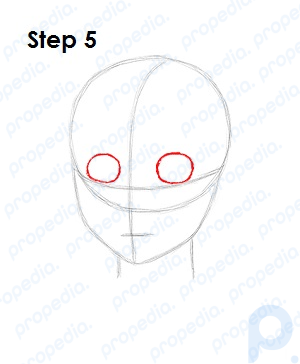Step 5 Draw the eyes.