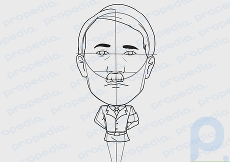 Step 6 Draw the miniaturized body of this dictator using these polygons.