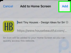 Cómo agregar un botón de enlace a la pantalla de inicio de un iPhone