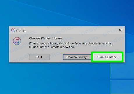 Step 2 Create a new library (optional).