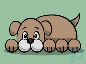 Como desenhar um cachorro simples de desenho animado
