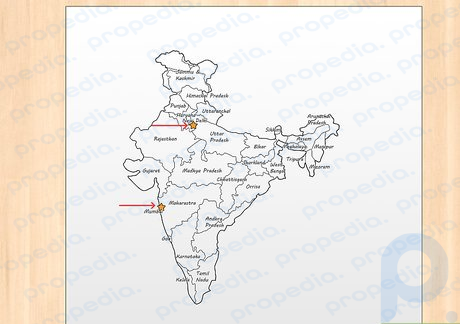 Adım 2 Hindistan'daki ana şehirleri işaretlemek için noktalar veya yıldızlar oluşturun.