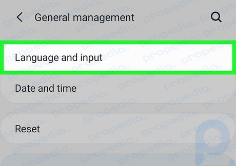 Step 3 Tap Language and input.