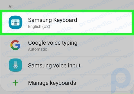 Step 5 Select your keyboard.