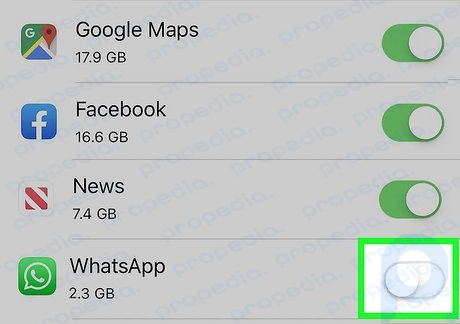 Como desligar dados de celular para WhatsApp em um iPhone