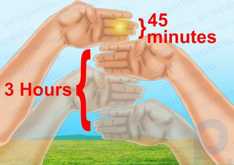 Étape 3 Additionnez les largeurs des mains et des doigts.