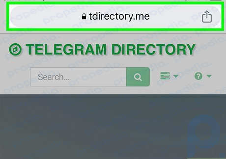 Step 2 Go to a website that allows you to browse through open channels, groups and bots in Telegram.