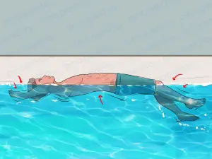 Como flutuar de costas