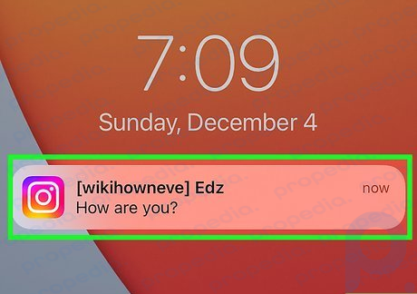 You can read the notification from your phone's screen without tapping it.