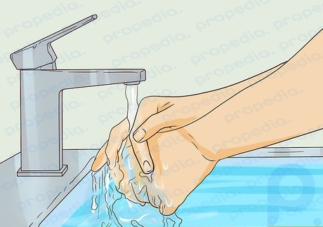 Step 1 Wash your hands frequently to prevent catching a virus.