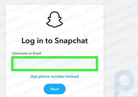 Paso 3 Inicia sesión con tu ID y contraseña de Snapchat.