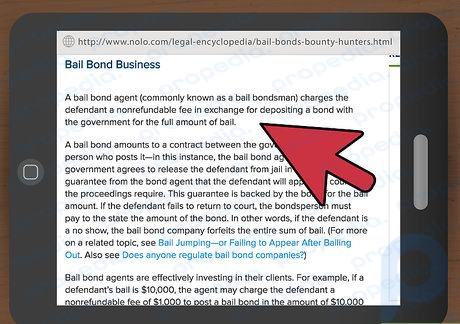 Step 2 Be aware of how bail bond fees work.