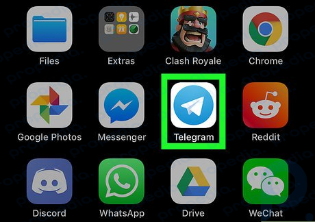 Passo 1 Abra o Telegram no seu iPhone ou iPad.
