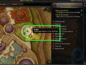 Как добраться до Аргуса и вернуться к нему в World of Warcraft: Dragonflight