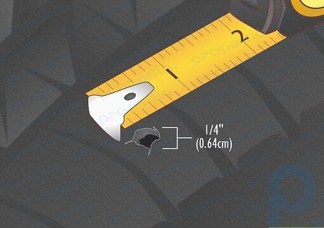 Passo 1 Quando o furo for menor que 1⁄4 polegada (0,64 cm)