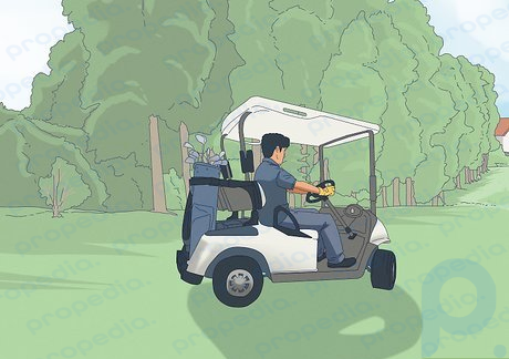 Étape 2 Conduisez des voiturettes de golf si elles sont disponibles.