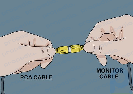 Step 5 Connect your monitor’s camera cable to the RCA cable.