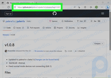 ステップ 1 https://github.com/palera1n/palen1x/releases/tag/v1.0.8... に移動します。