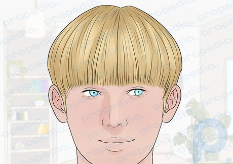 The bowl cut is a rounded style that works well with straight hair.